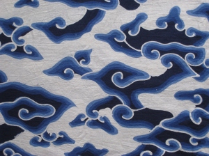 Batik Megamendung Blue Classic Pattern 